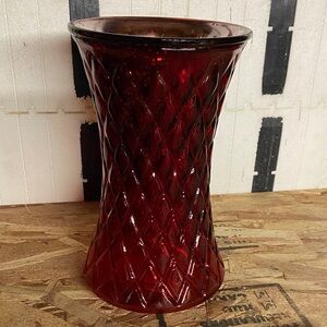 Valentine’s Red Glass Vase